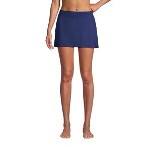 navy blue lands’ end chlorine resistant swim skirt
